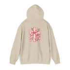 Pink Floral Cross Hoodie — "Made by Karla" Faith Pullover