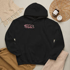 Pink Floral Cross Hoodie — "Made by Karla" Faith Pullover