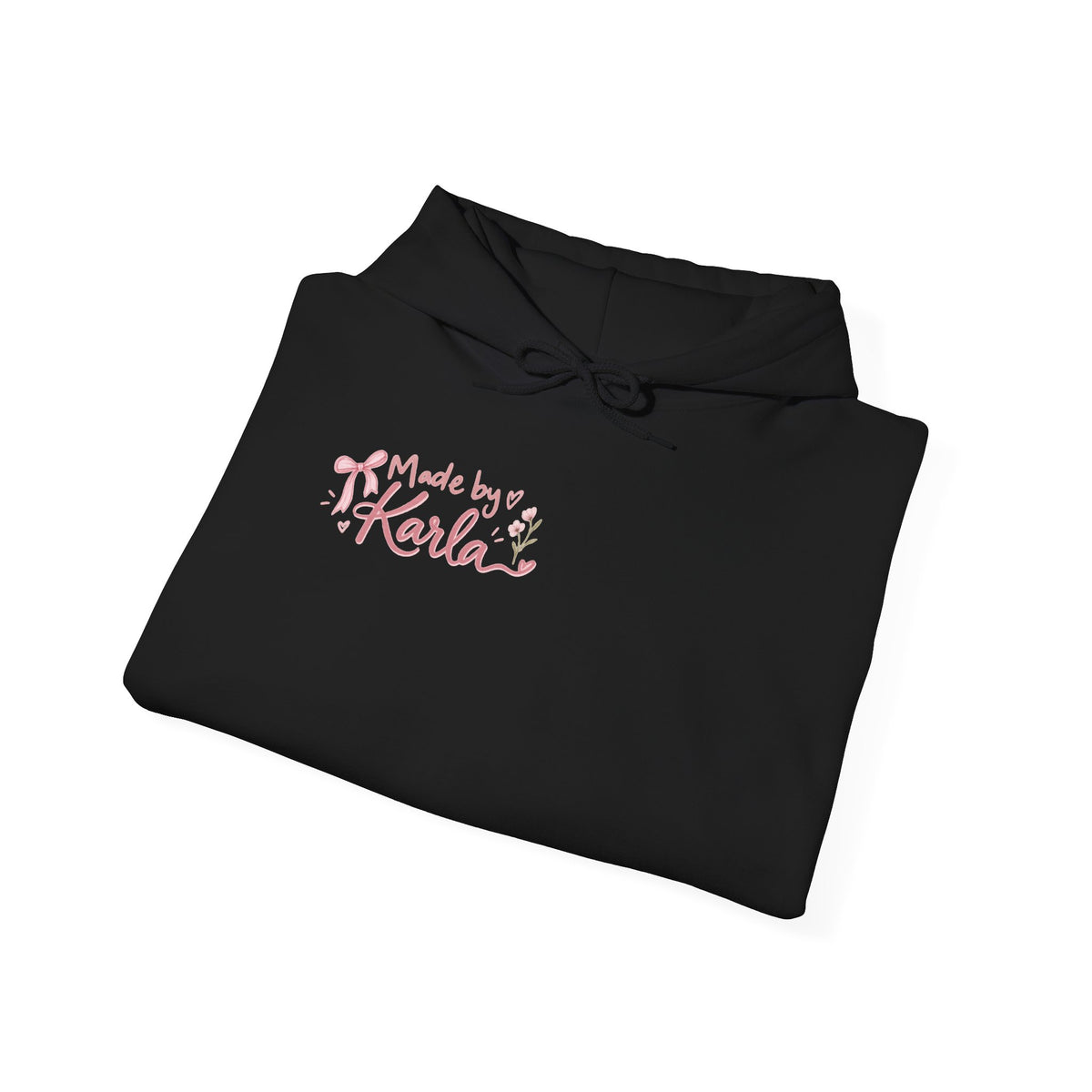 Pink Floral Cross Hoodie — "Made by Karla" Faith Pullover