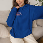 Pink Floral Cross Hoodie — "Made by Karla" Faith Pullover