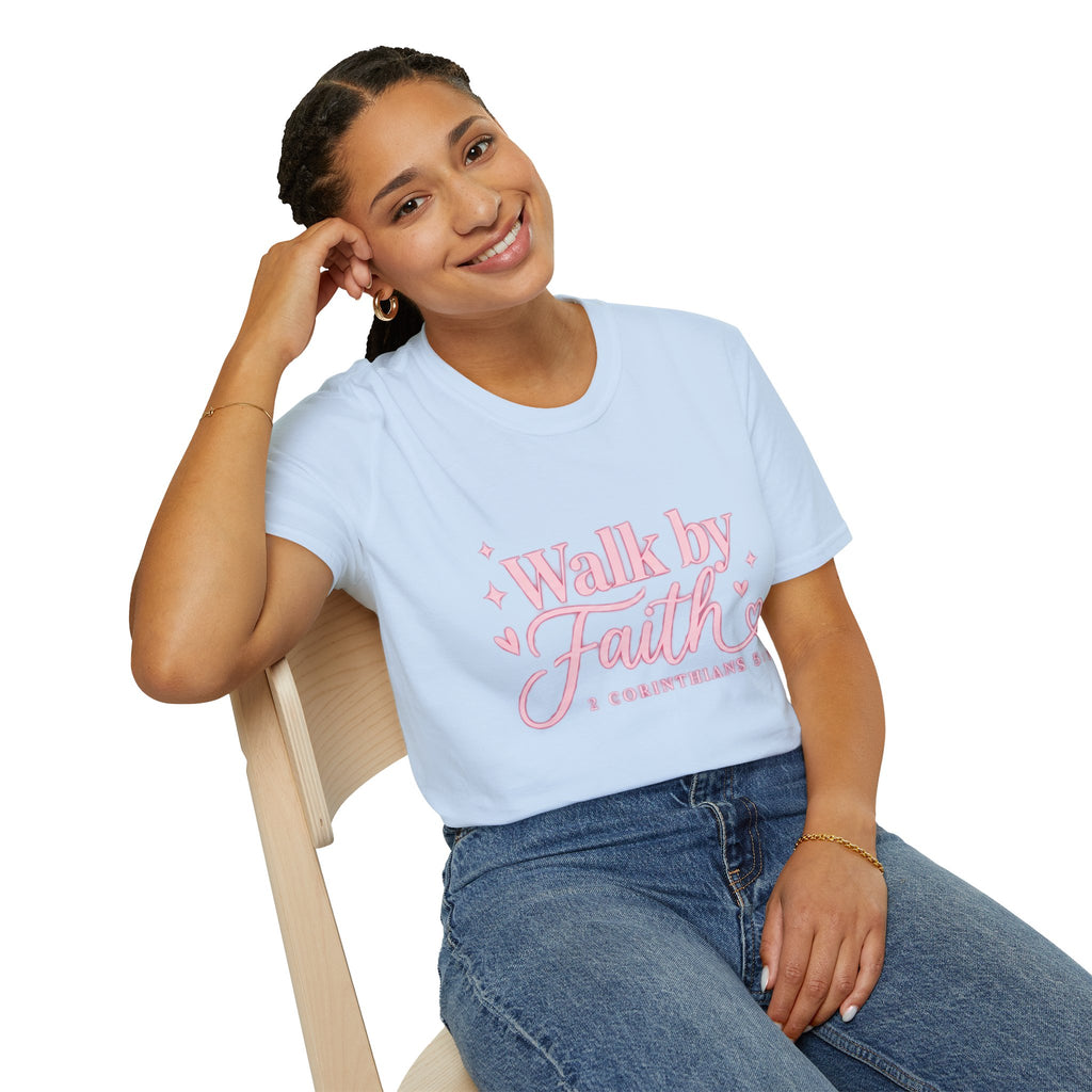 Faith Graphic T-Shirt — "Walk by Faith" Inspirational Christian Tee