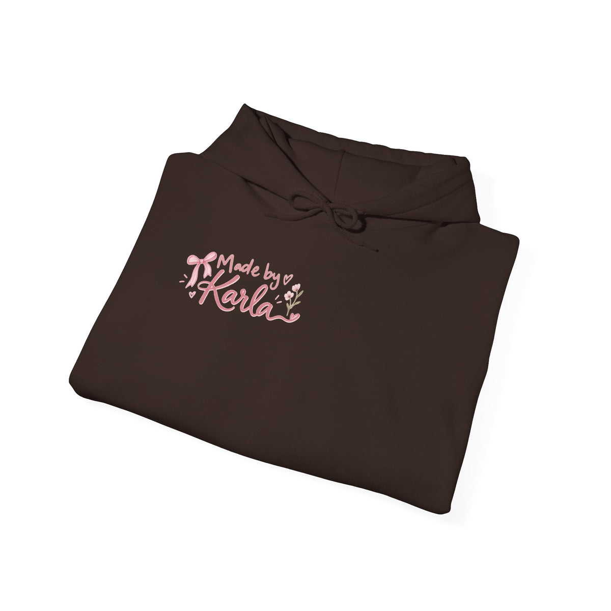 Pink Floral Cross Hoodie — "Made by Karla" Faith Pullover
