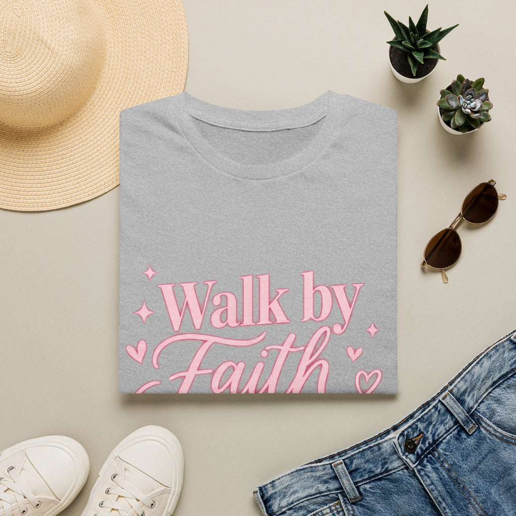 Faith Graphic T-Shirt — "Walk by Faith" Inspirational Christian Tee