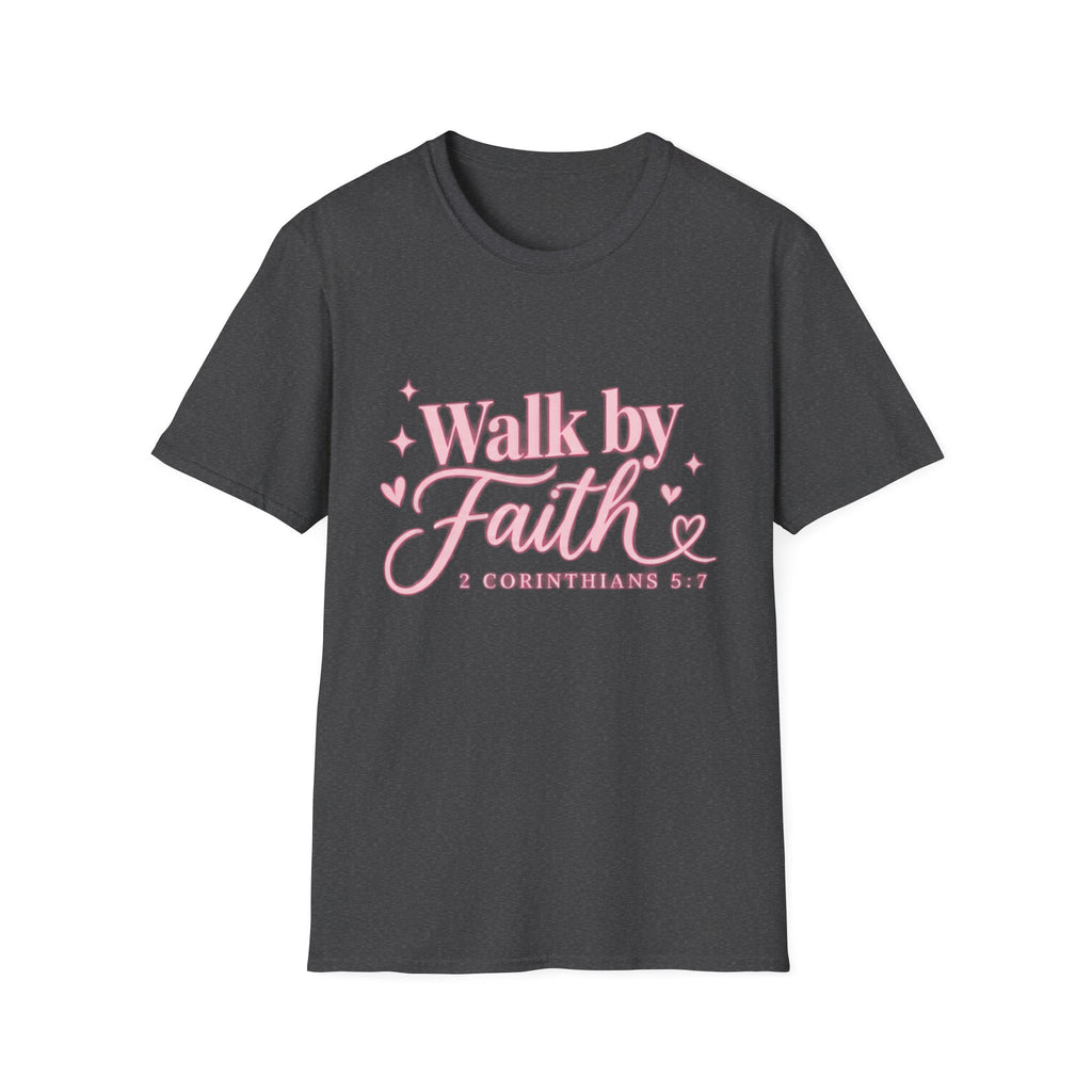 Faith Graphic T-Shirt — "Walk by Faith" Inspirational Christian Tee