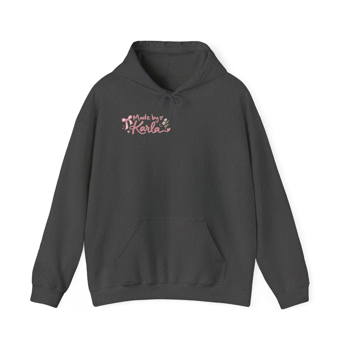 Pink Floral Cross Hoodie — "Made by Karla" Faith Pullover