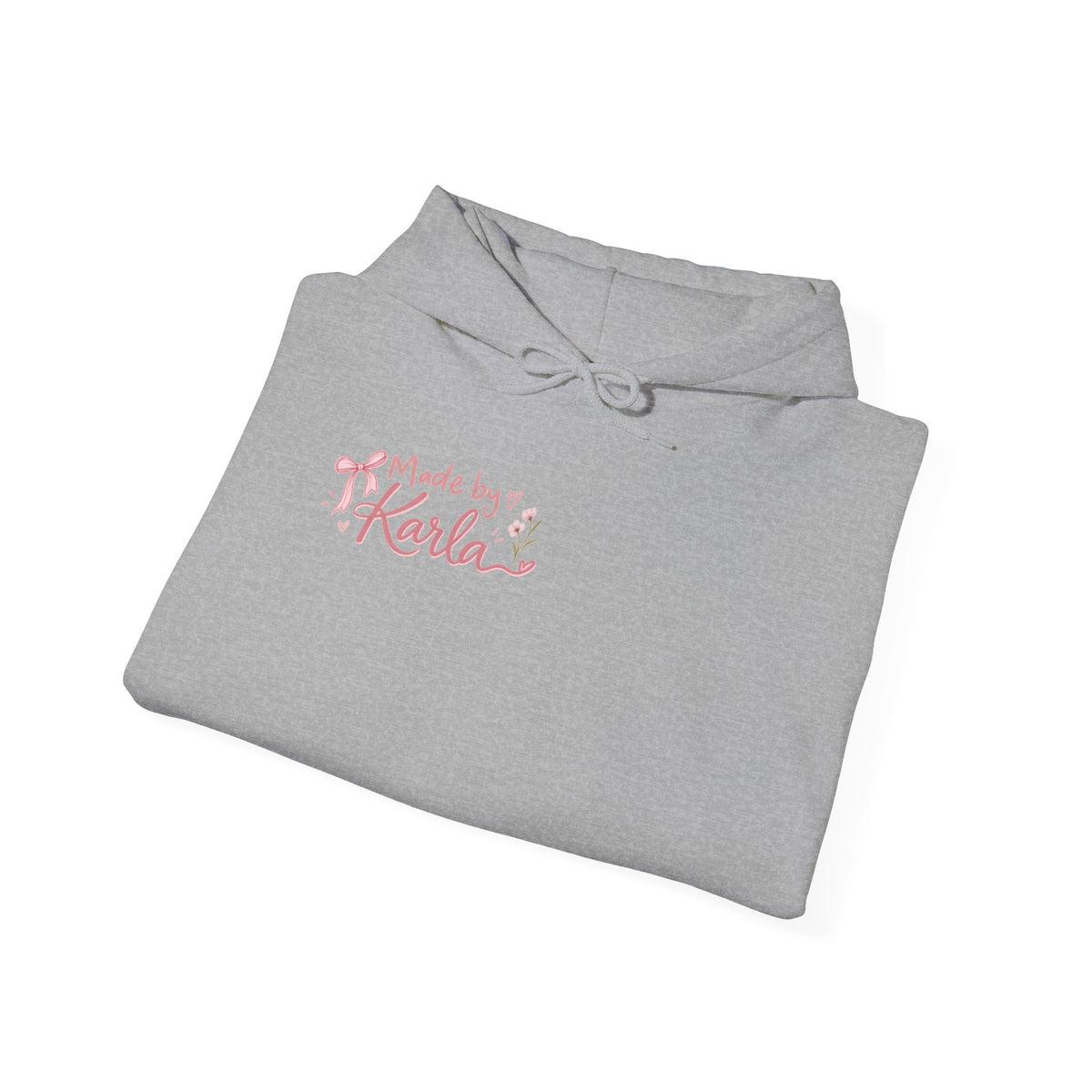 Pink Floral Cross Hoodie — "Made by Karla" Faith Pullover