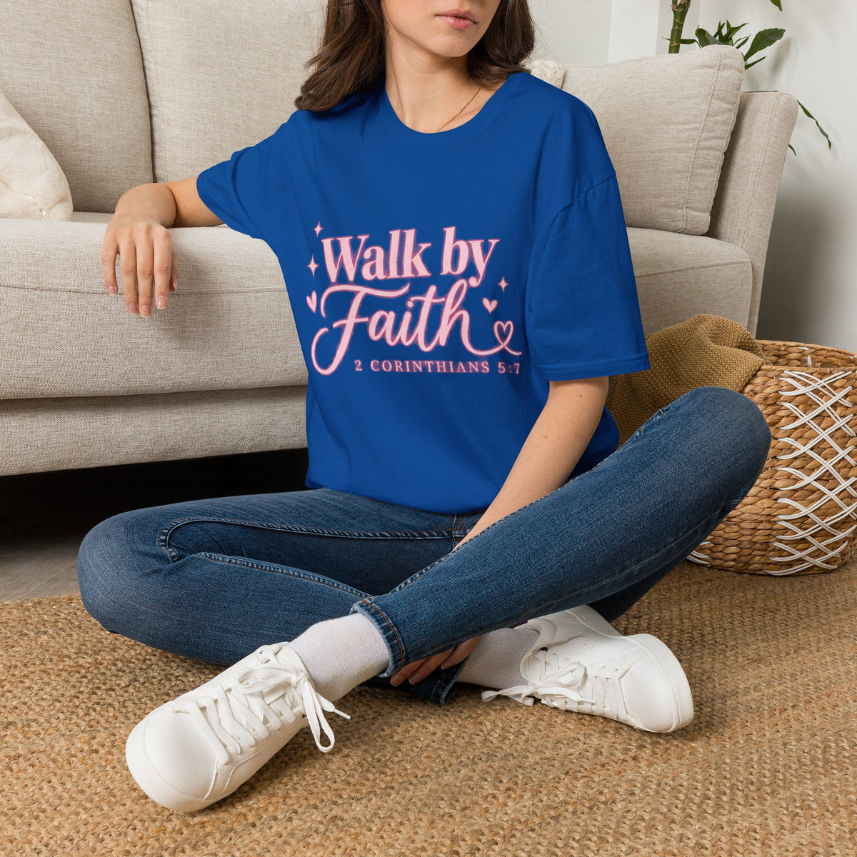 Faith Graphic T-Shirt — "Walk by Faith" Inspirational Christian Tee
