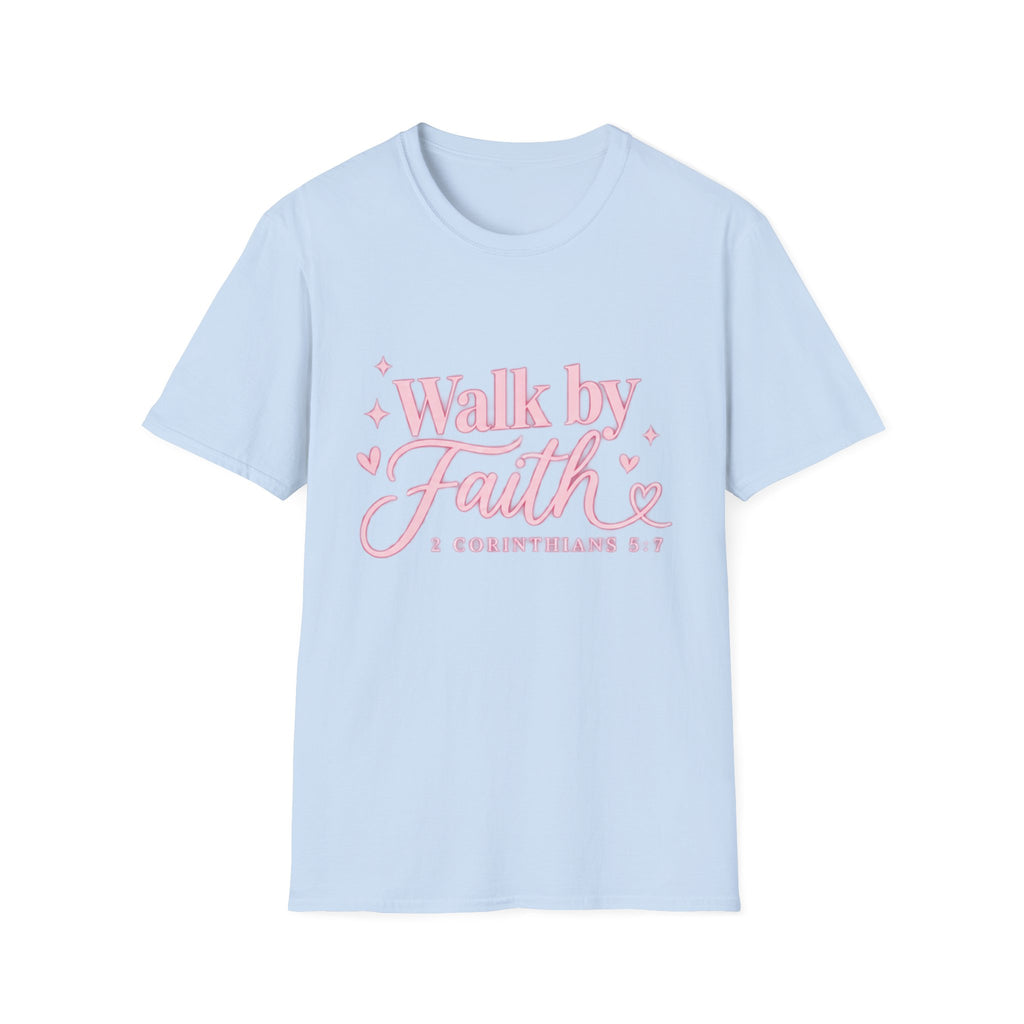 Faith Graphic T-Shirt — "Walk by Faith" Inspirational Christian Tee