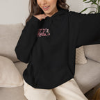 Pink Floral Cross Hoodie — "Made by Karla" Faith Pullover