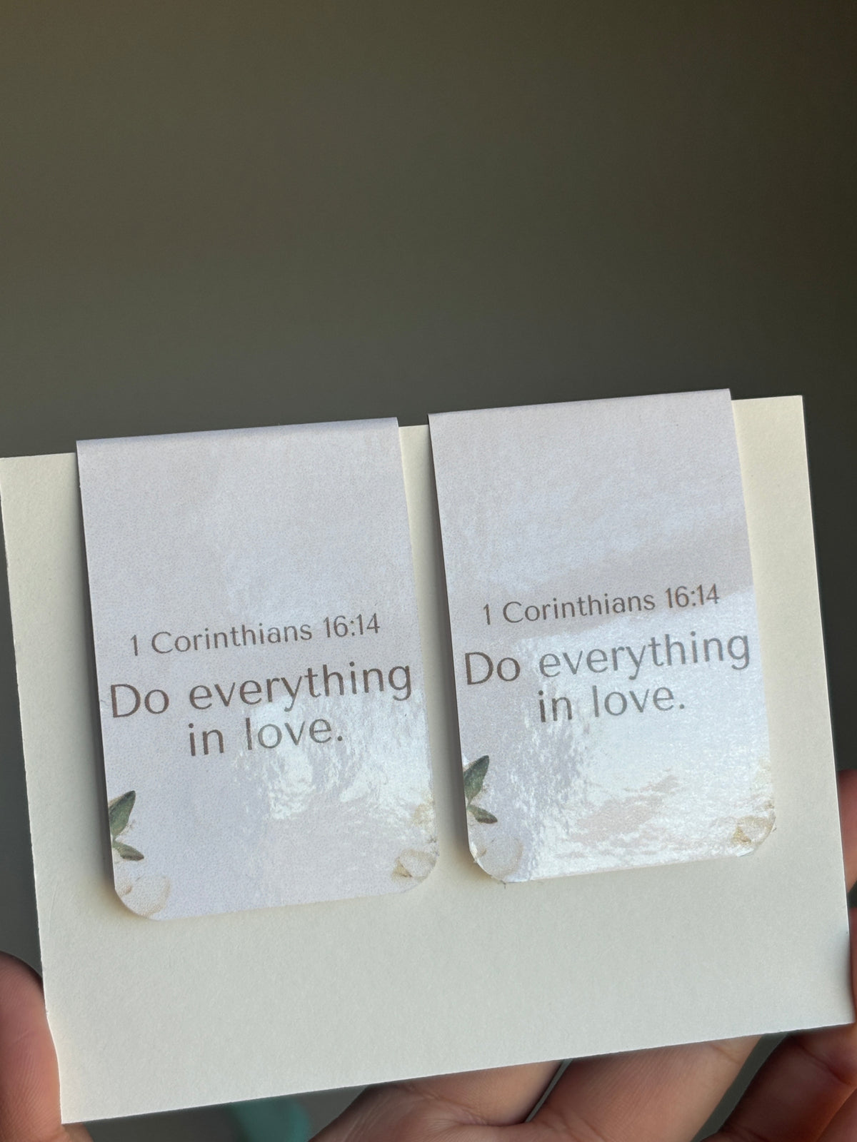 Magnetic Christian Bookmark | Do Everything in Love 🤍🌿