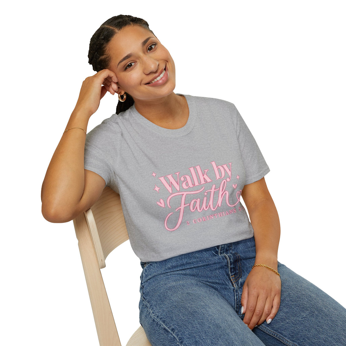 Faith Graphic T-Shirt — "Walk by Faith" Inspirational Christian Tee