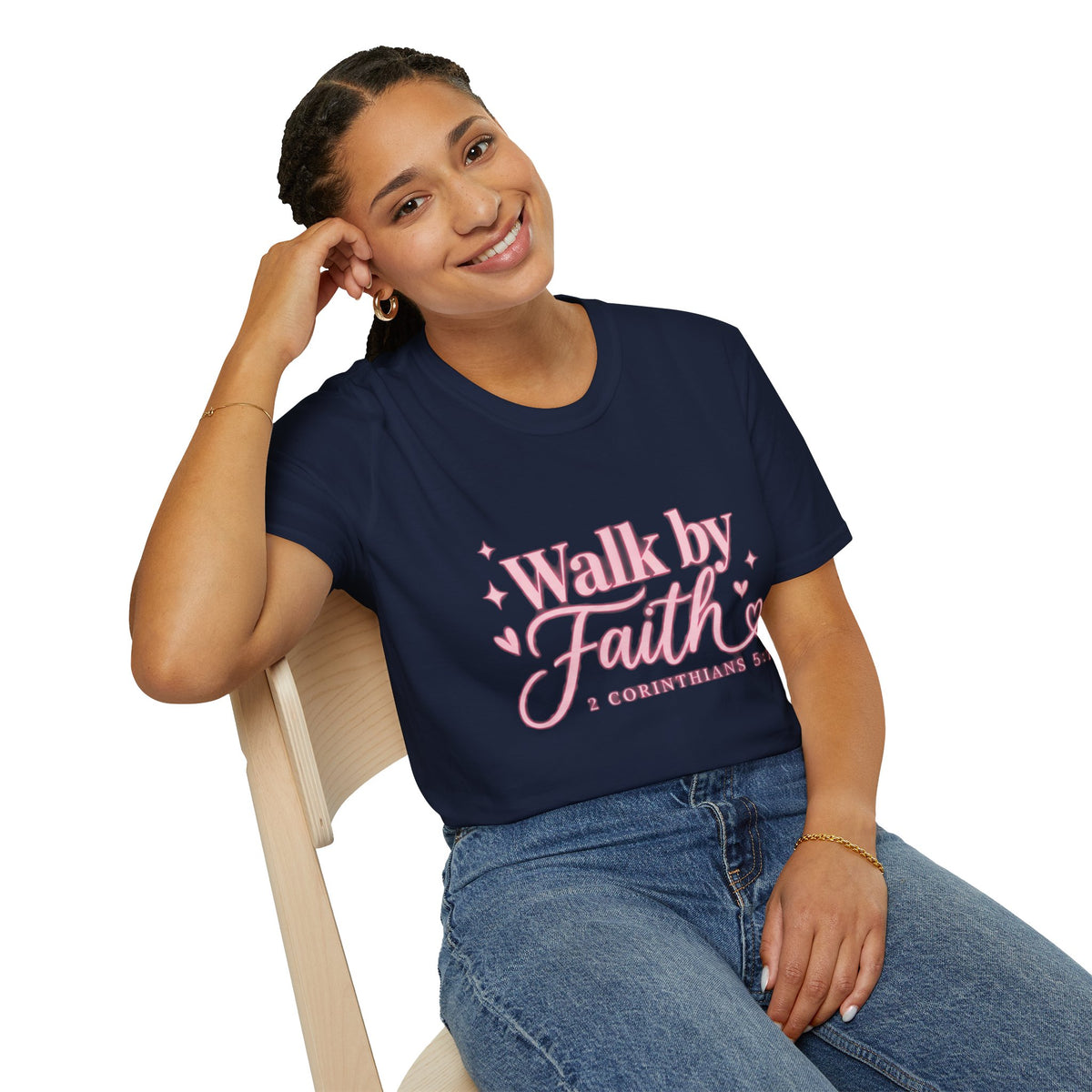 Faith Graphic T-Shirt — "Walk by Faith" Inspirational Christian Tee