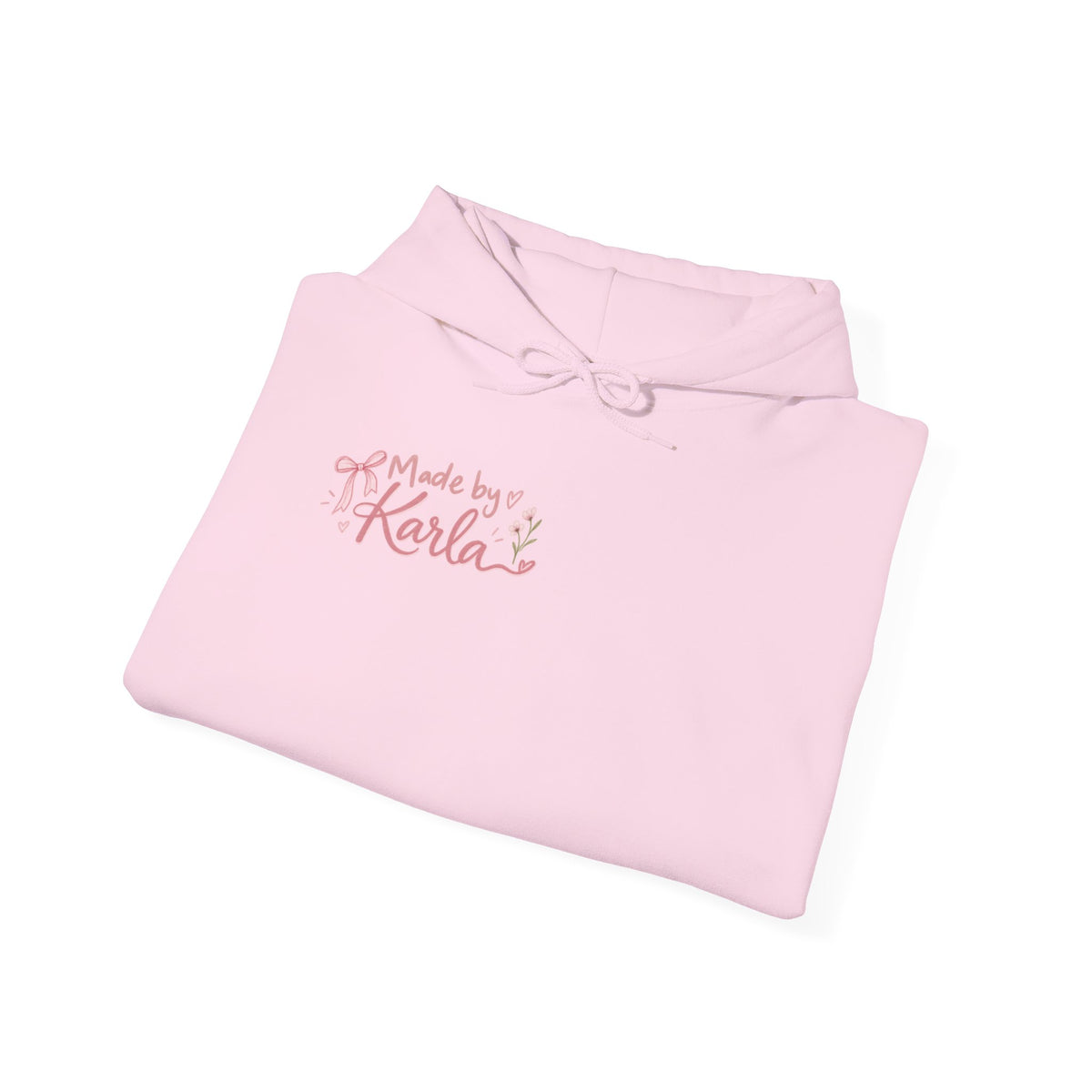 Pink Floral Cross Hoodie — "Made by Karla" Faith Pullover