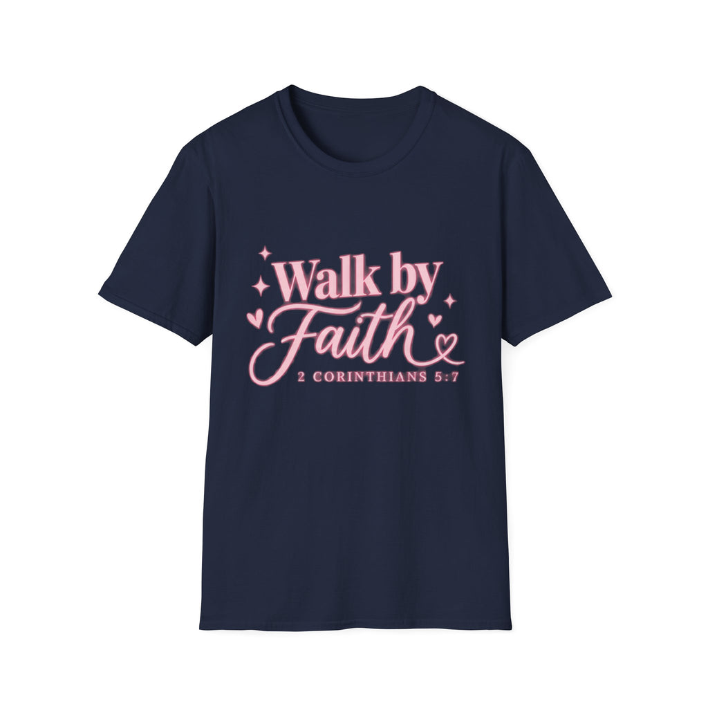 Faith Graphic T-Shirt — "Walk by Faith" Inspirational Christian Tee