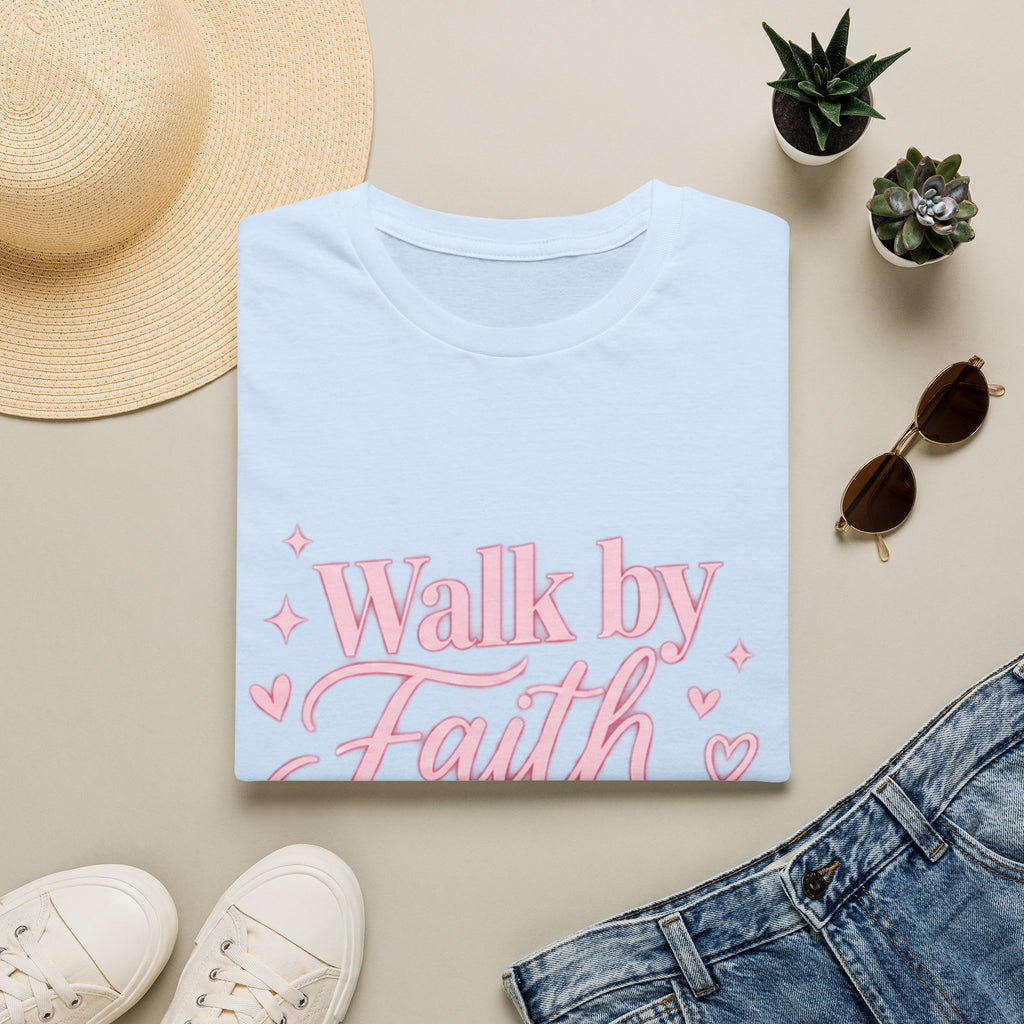 Faith Graphic T-Shirt — "Walk by Faith" Inspirational Christian Tee