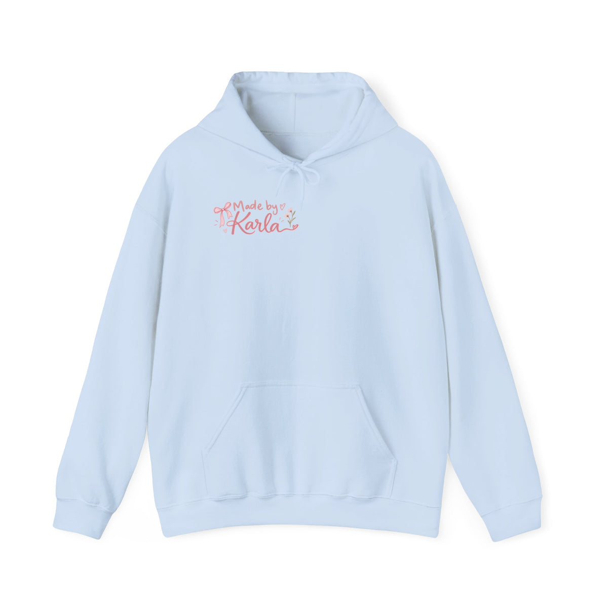 Pink Floral Cross Hoodie — "Made by Karla" Faith Pullover