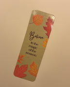 Fall Inspirational Bookmark | Autumn Reading Bookmark | Cozy Book Lover Gift | Handmade Bookmark