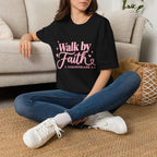 Faith Graphic T-Shirt — "Walk by Faith" Inspirational Christian Tee