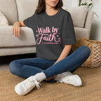Faith Graphic T-Shirt — "Walk by Faith" Inspirational Christian Tee