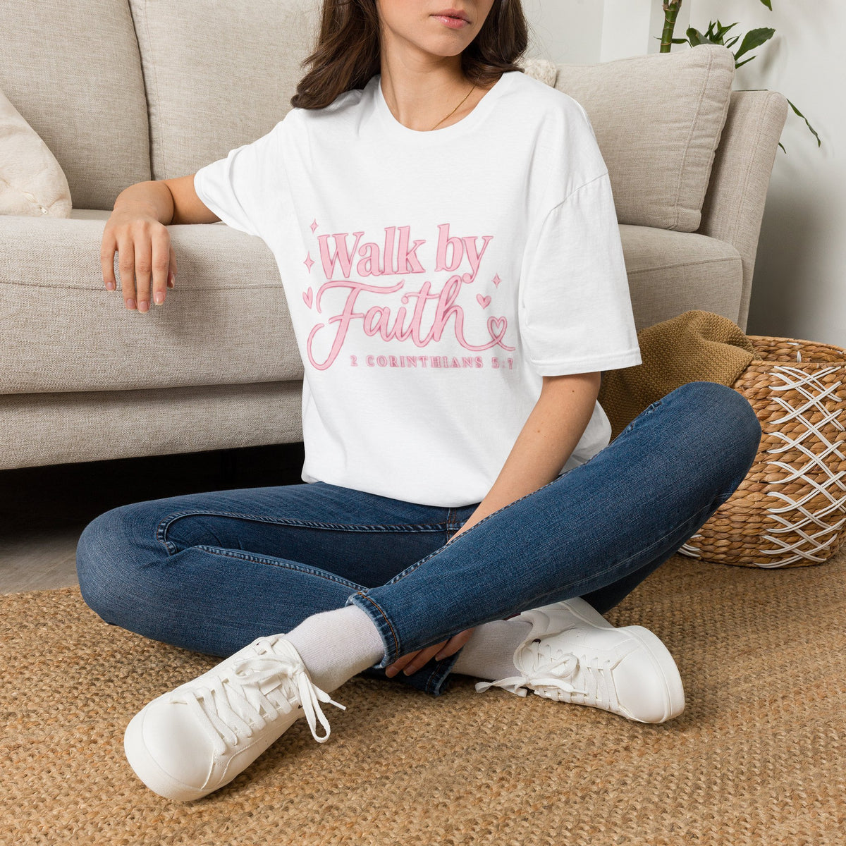 Faith Graphic T-Shirt — "Walk by Faith" Inspirational Christian Tee