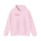 Pink Floral Cross Hoodie — "Made by Karla" Faith Pullover