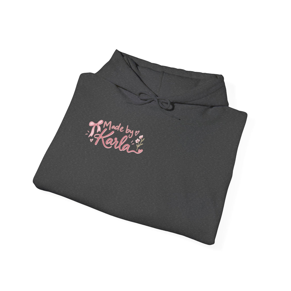 Pink Floral Cross Hoodie — "Made by Karla" Faith Pullover