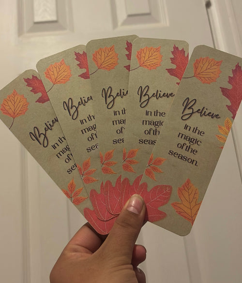 Fall Inspirational Bookmark | Autumn Reading Bookmark | Cozy Book Lover Gift | Handmade Bookmark