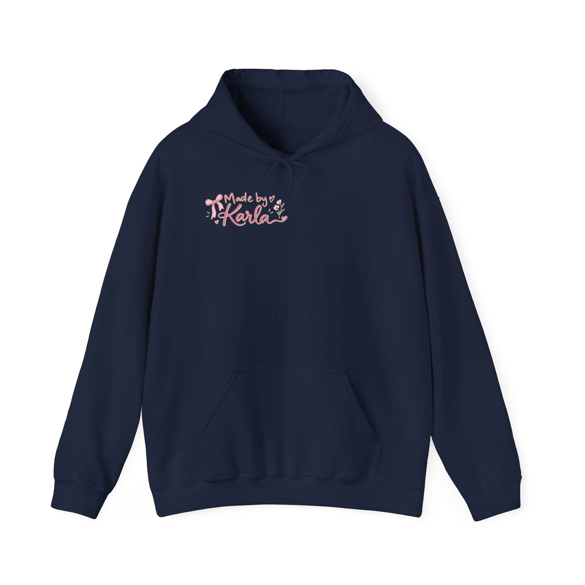 Pink Floral Cross Hoodie — "Made by Karla" Faith Pullover
