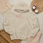Pink Floral Cross Hoodie — "Made by Karla" Faith Pullover