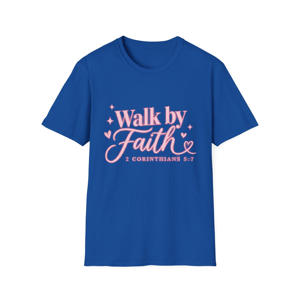 Faith Graphic T-Shirt — "Walk by Faith" Inspirational Christian Tee
