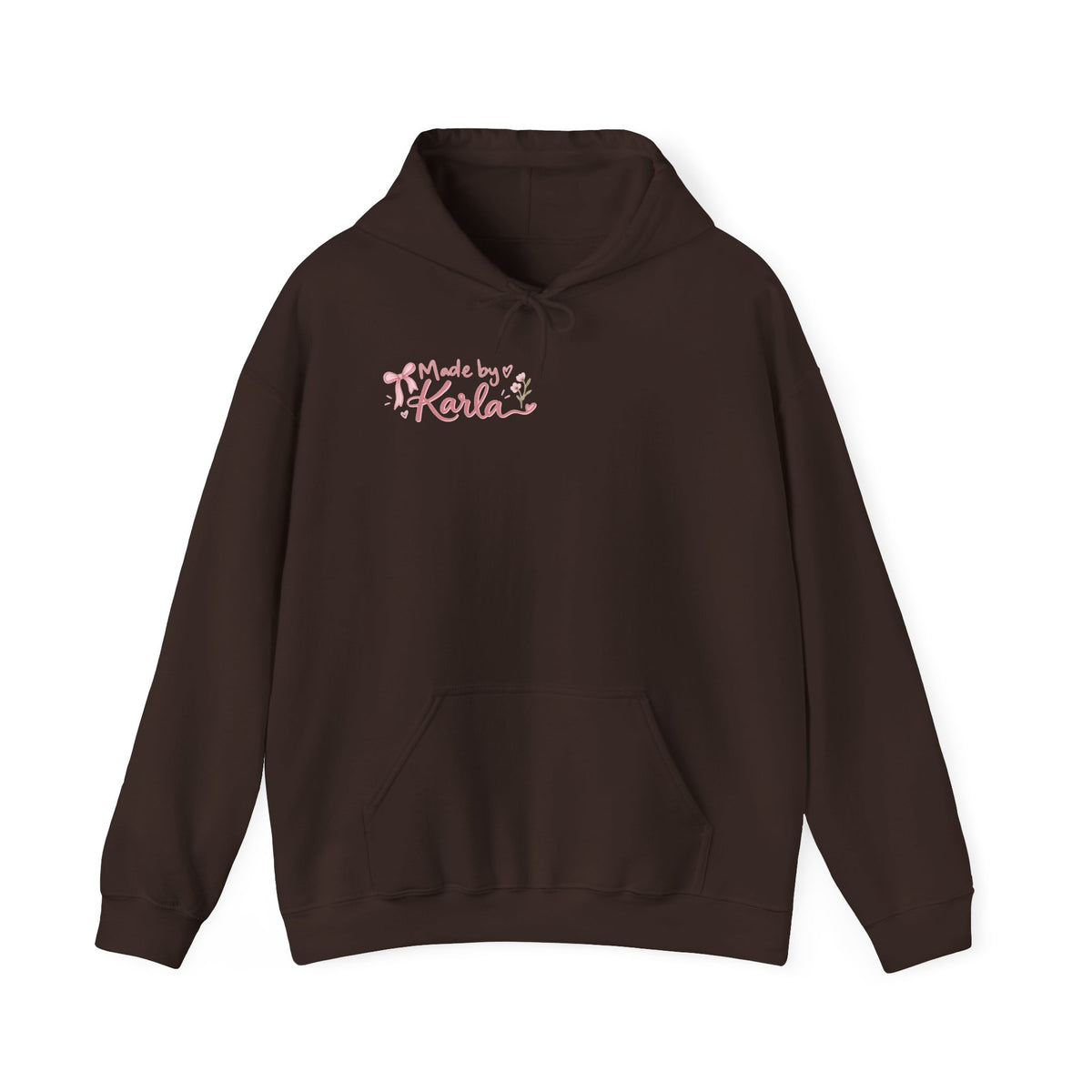Pink Floral Cross Hoodie — "Made by Karla" Faith Pullover