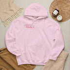 Pink Floral Cross Hoodie — "Made by Karla" Faith Pullover
