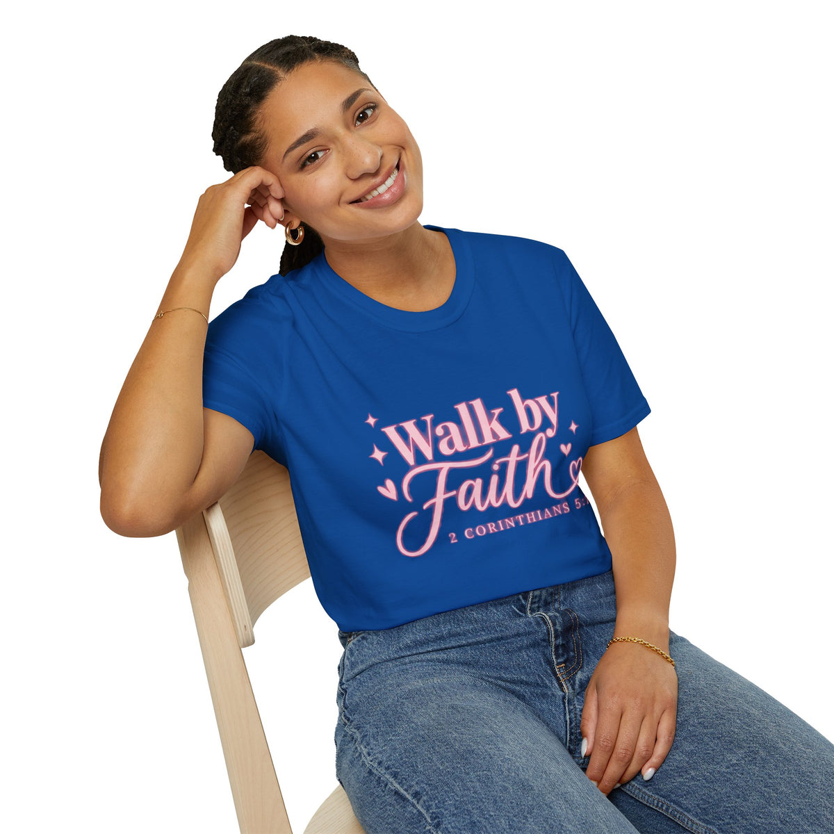 Faith Graphic T-Shirt — "Walk by Faith" Inspirational Christian Tee
