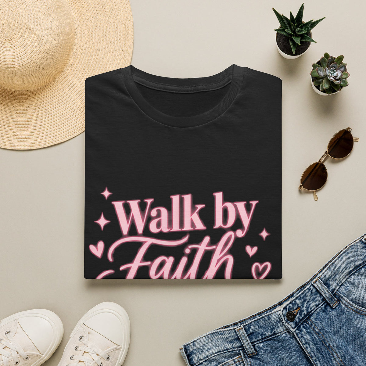 Faith Graphic T-Shirt — "Walk by Faith" Inspirational Christian Tee