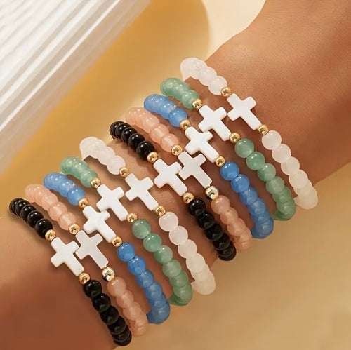 Faith Cross Beaded Bracelet✝️